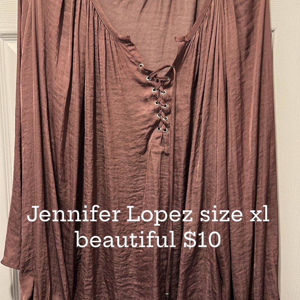 Jennifer Lopez Pink 3/4 Sleeve Relaxed Blouse